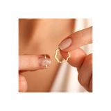 Sembol Gold Altın Halka Küpe Papatya Formlu 1.5 Cm