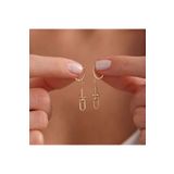 Sembol Gold Altın Sallantılı Küpe Tfny 3.0 Cm