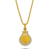 Sembol Gold Burgu Halat Zincirli Lale Tuğralı Altın Kolye
