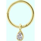Sembol Gold Damla 14 Ayar Altın Halka Piercing