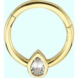 Sembol Gold Damla Tektaş 14 Ayar Altın Halka Piercing