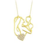 Sembol Gold T8459 Anne Bebek Kalpli 14K Altın Kolye