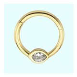 Sembol Gold Tektaş Göz 14 Ayar Altın Halka Piercing