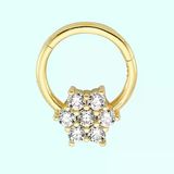 Sembol Gold Tektaş Kartanesi 14 Ayar Altın Halka Piercing