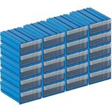Sembol Plastik SET102-20 Çekmeceli Plastik Kutu 20 Adet 7,7 cm x 11,7 cm x 3,6 cm Ölçüleriyle Pratik Depolama