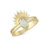 SembolGold 14 Ayar Opal Taşlı Güneş Model Altın Yüzük 2,75 Gr