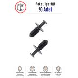 SEMECHLER Mercedes E Serisi W124 W204 W126 / Bmw E46 E36 E39 E38 F10 Uyumlu Tampon Klipsi (20 Adet)
