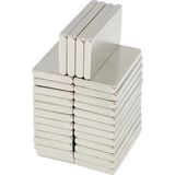 Semel 100 Adet 20X10X2 mm Neodyum Mıknatıs Köşeli Magnet N35 Nikel Kaplama Güçlü Kaliteli Dayanıklı - Karışık Çok Renkli - Belirtilmemiş - Küre