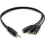 Semel 3.5 mm Erkek * 3 Stereo Dişi Kulaklık Çoklayıcı 30 cm Y Kablo