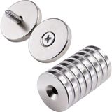 Semel 50 Adet 25X10/5X5,5 mm Neodyum Mıknatıs Havşa Delikli Magnet Vida Atılabilir N35 Nikel Paslanmaz - Karışık Çok Renkli - Belirtilmemiş - Küre