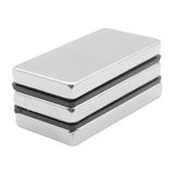 Semel 5'li Set: N35 Sınıfı 40X20X5 mm Köşeli Neodyum Mıknatıs (Nikel Kaplama) - Karışık Çok Renkli - Belirtilmemiş - Küre