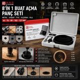 Semel 8in1 Buat Açma Panç Seti Metal - Ahşap - Pvc - Alçıpan - Pls. 64-73-89-102-127MM KTX-3243 BX40