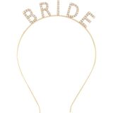 Semel Aksesuar Altın Gold Renk Bekarlığa Veda Kristal Taş Bride Tacı İthal 16x10 cm