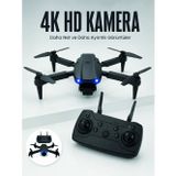 Semel Aksesuar E99 Pro 4K HD Kameralı Katlanabilir Drone APP Kontrollü Uzaktan Kumandalı Mini Drone