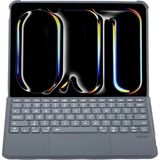 Semel Apple T5510D iPad Pro 13 (2024) Kılıf Palermo Ledli Klavyeli Standlı Tablet Kılıfı - Siyah