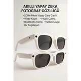 Semel Beyaz Yapay Zeka Akıllı Gözlük Çeviri Sesli Asistan Kamera Bağlantılı Premium