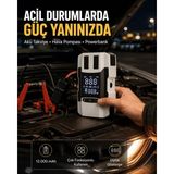 Semel Dijital Ekranlı Araç Pompası Akü Takviye Powerbank 12.000 Mah Yeni Nesil - Belirtilmemiş - 0 - Siyah