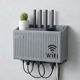Semel Duvar Tipi Wi-Fi Modem Saklama Kutusu(Gri) – Kablo Düzenleyici Router Raf Organizer