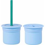 Semel Ham+Hüp Pipetli Silikon Bardak Seti Mineral Blue / Aqua Green