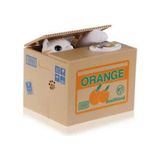 Semel Hareketli Para Çalan Kedi Kumbara - Çok Renkli - 34x12 cm