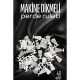 Semel Makine Dikmeli Perde Düğmesi Perde Ruleti Perde Düğmesi 40 Adet - Çok Renkli - 34x12 cm