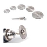 Semel Metal 6 Parça Mini Matkap Ucu Ahşap Kesme Yuvarlak Çelik Bıçak Disk Testere Seti Kiti - Belirtilmemiş