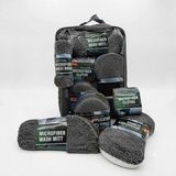 Semel Profesyonel Oto Araç Temizleme Seti Mikrofiber Oto Yıkama Bakım Kiti Gri 9 Parça