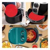 Semel Renkli Isıya Dayanıklı Yıkanılabilir Silikon Fırın ve Airfryer Yuvarlak Pişirme Matı 20 cm BX40