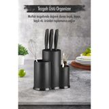 Semel Tezgah Üstü Siyah Kaşıklık & Bıçaklık & Kepçelik & Organizer