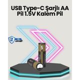 Semel Type-C USB ile Hızlı Şarj Edilebilir Aa Kalem Pil | 1.5V Lityum | Çiftli Paket - 1000 Adet