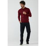 Sementa Erkek Polo Yaka Triko Kazak - Bordo - 3XL