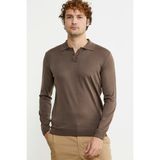 Sementa Erkek Polo Yaka Triko Kazak - Vizon - XL