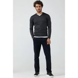 Sementa Erkek V Yaka Basic Triko Kazak - Antrasit - 2XL