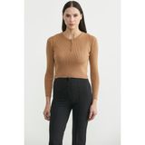 Sementa Fitilli Crop Triko Kazak - Karamel - Standart