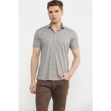 Sementa Slim Fit Baskılı Penye Gömlek - Vizon - XL