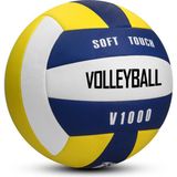 SEMİ-PRO Voleybol Topu Lamineli Beton Zemin SoftTouch İç-Dış Mekana Uygun 8 Panel Sarı-Mavi V1000