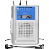 Semier Walkman - Taşınabilir kaset kaydedici AM FM klasik büyük hoparlör ve kulaklık, entegre mikrofon, DC veya AA pil ile çalışır