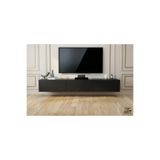 SEMİH MOBİLYA 200 Cm Siyah MDF Duvara Monte TV Ünitesi | Modern Salon TV Sehpası