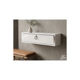 SEMİH MOBİLYA Beyaz Çok Amaçlı Duvara Monte Modern MDF Dresuar , Makyaj Masası, Mini Dolap 80 cm