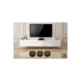 SEMİH MOBİLYA Modern Duvara Monte 160 cm PARLAK BEYAZ TV Ünitesi