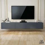 SEMİH MOBİLYA Modern Mdf Duvara Monte 180 cm Antrasit TV Ünitesi – Minimalist Şık Tasarım