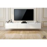 Semih Mobilya Modern Mdf Duvara Monte 180 cm Beyaz Tv Ünitesi – Minimalist Şık Tasarım - Parlak Beyaz