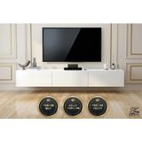 Semih Mobilya Modern Mdf Duvara Monte 180 cm Parlak Beyaz Tv Ünitesi – Minimalist Şık Tasarım