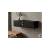 SEMİH MOBİLYA Siyah Çok Amaçlı Duvara Monte Modern MDF Dresuar , Makyaj Masası, Mini Dolap 70 cm