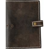 Semiramis Hakiki Deri El Yapımı A5 Defter & Ajanda Kılıfı - Vintage Kahverengi Organizer (20X15 Cm)