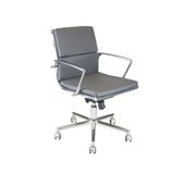 SEMPRE Flora Soft Toplantı Koltuğu & Ergonomik Ayarlanabilir Ofis Koltuk Tasarımı & 360 Derece Dönebilir, Tekerlekli ve Kolçaklı Dizayn (Gri)
