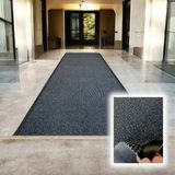 Sempre Nem Alıcı Giriş Paspası 90 cm – Yağışlı Havalarda Kaymaz, Su Emici ve Dayanıklı Zemin Koruma - Koyu Gri - 90 x 525 cm