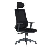 Sempre Sun Ergonomik Fileli Ofis Çalışma Koltuğu Siyah, Ayarlanabilir Başlık ve Bel Desteği, Hareketli Kollar, Tilt Mekanizmalı Bilgisayar ve Yönetici Sandalyesi