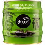 Şems Siyah Zeytin 2000 gr Az Tuzlu Yağlı Sele Zeytin 351-380 Kalibre - 2 kg