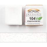 Şemse - 104V Titanyum Beyazı - El Yapımı Doğal Sulu Boya - Vegan Serisi - Vegan İçerikli Doğal Sulu Boya - Yarim Tava - Profesyonel
